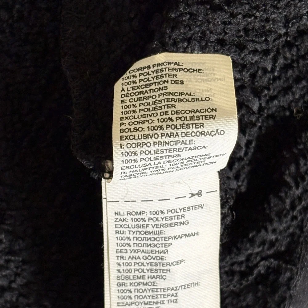 The North Face Summit Series Mens L Black Grid Fleece Full Zip Hooded Jacket